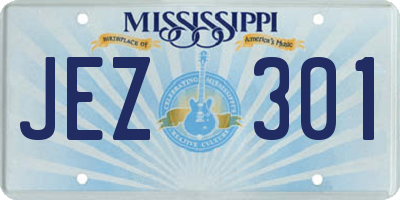 MS license plate JEZ301