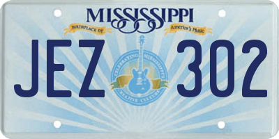 MS license plate JEZ302