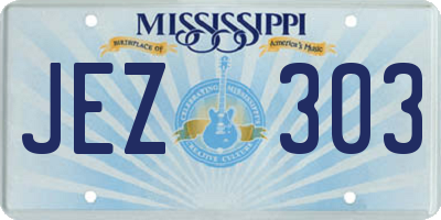 MS license plate JEZ303