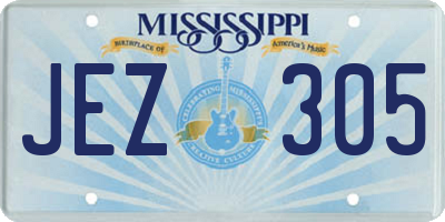 MS license plate JEZ305