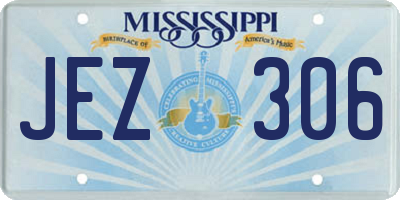MS license plate JEZ306