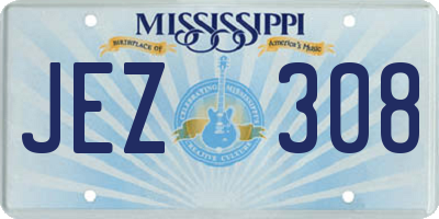 MS license plate JEZ308