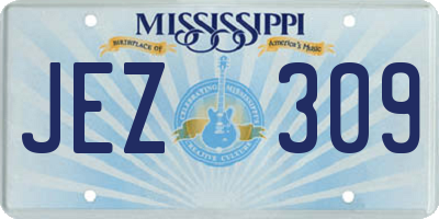 MS license plate JEZ309
