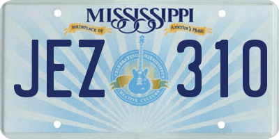 MS license plate JEZ310