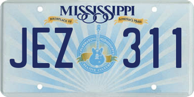MS license plate JEZ311