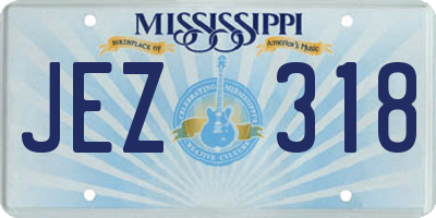 MS license plate JEZ318