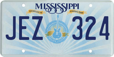 MS license plate JEZ324