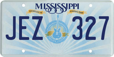 MS license plate JEZ327