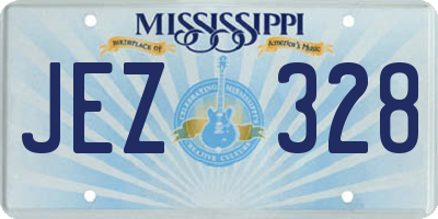 MS license plate JEZ328