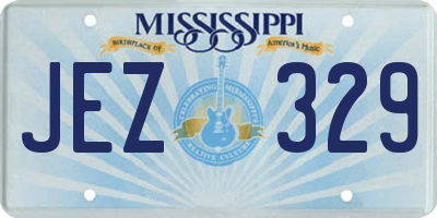 MS license plate JEZ329