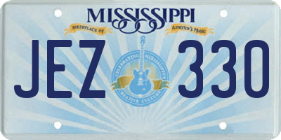 MS license plate JEZ330
