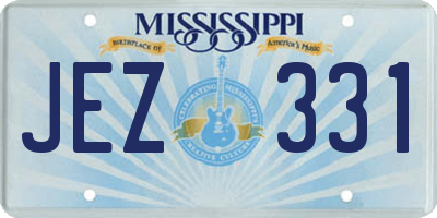 MS license plate JEZ331