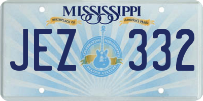 MS license plate JEZ332