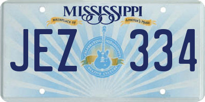 MS license plate JEZ334