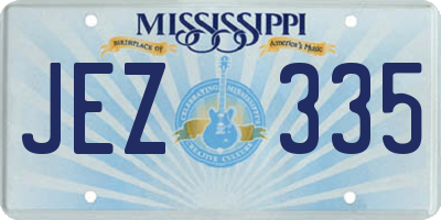 MS license plate JEZ335