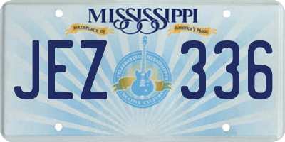 MS license plate JEZ336