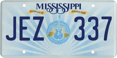 MS license plate JEZ337
