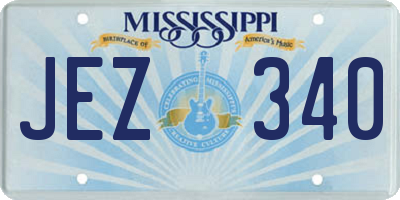 MS license plate JEZ340