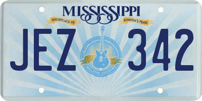 MS license plate JEZ342
