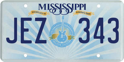 MS license plate JEZ343