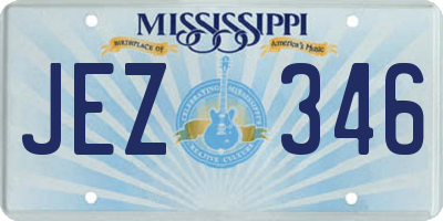MS license plate JEZ346