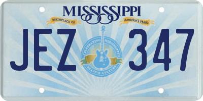 MS license plate JEZ347