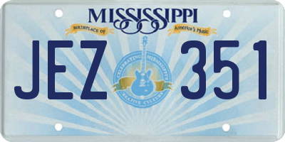 MS license plate JEZ351
