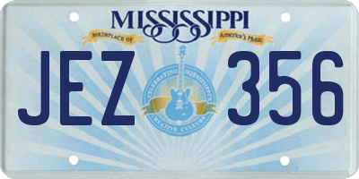 MS license plate JEZ356