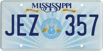 MS license plate JEZ357