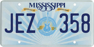 MS license plate JEZ358