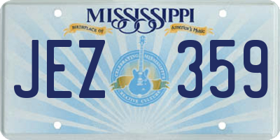 MS license plate JEZ359