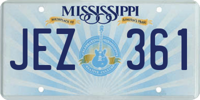 MS license plate JEZ361