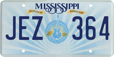 MS license plate JEZ364