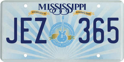 MS license plate JEZ365