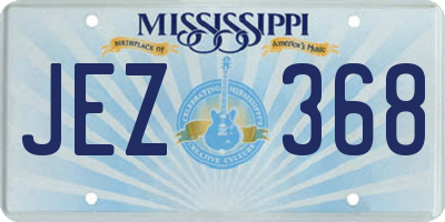 MS license plate JEZ368