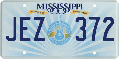 MS license plate JEZ372