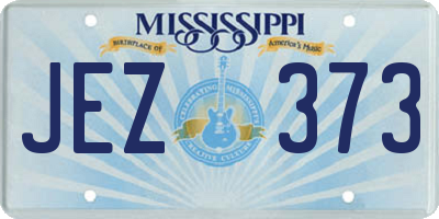 MS license plate JEZ373