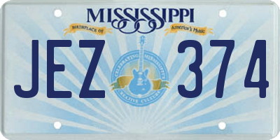 MS license plate JEZ374