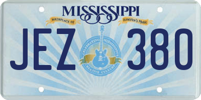 MS license plate JEZ380