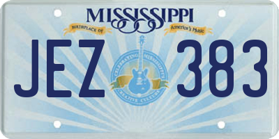 MS license plate JEZ383