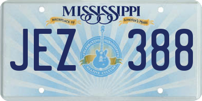 MS license plate JEZ388