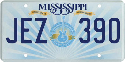MS license plate JEZ390