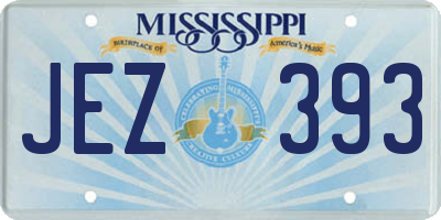MS license plate JEZ393