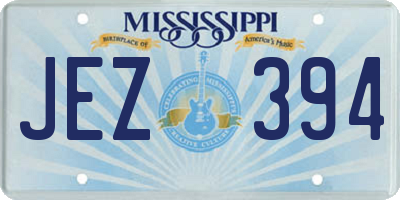 MS license plate JEZ394