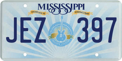 MS license plate JEZ397