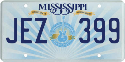 MS license plate JEZ399