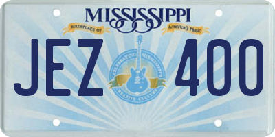 MS license plate JEZ400