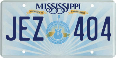 MS license plate JEZ404