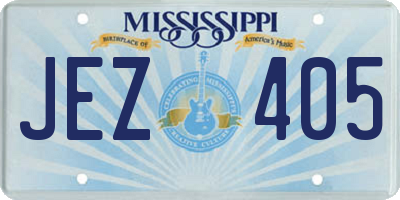 MS license plate JEZ405