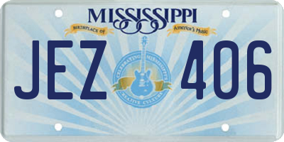 MS license plate JEZ406